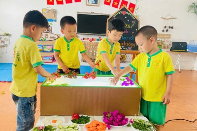 HOẠT ĐỘNG TẠO HÌNH VỚI BÀN ÁNH SÁNG KHƠI NGUỒN SÁNG TẠO CHO TRẺ 4 TUỔI